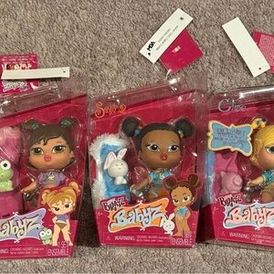 Pink and Blue Dolls with Accessories